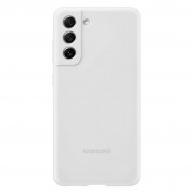 Samsung Silicone Cover EF-PG990TW - оригинален силиконов кейс за Samsung Galaxy S21 FE (бял)