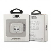 Karl Lagerfeld AirPods 3 Choupette Head Silicone Case - силиконов калъф с карабинер за Apple Airpods 3 (сребрист) 2