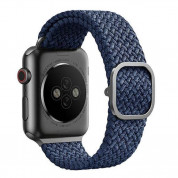 Uniq Aspen Adjustable Braided Band  - текстилна каишка за Apple Watch 42мм, 44мм, 45мм (тъмносин) 2