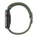 Uniq Aspen Adjustable Braided Band - текстилна каишка за Apple Watch 42мм, 44мм, 45мм, Ultra 49мм (тъмнозелен) 2