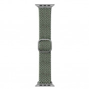 Uniq Aspen Adjustable Braided Band  - текстилна каишка за Apple Watch 42мм, 44мм, 45мм (тъмнозелен) 5