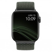 Uniq Aspen Adjustable Braided Band  - текстилна каишка за Apple Watch 42мм, 44мм, 45мм (тъмнозелен) 3