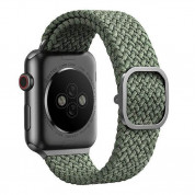 Uniq Aspen Adjustable Braided Band  - текстилна каишка за Apple Watch 42мм, 44мм, 45мм (тъмнозелен) 2