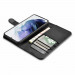 iCarer Haitang Leather Wallet Case - кожен (естествена кожа) калъф, тип портфейл за Samsung Galaxy S22 Ultra (черен) 6