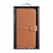 iCarer Haitang Leather Wallet Case - кожен (естествена кожа) калъф, тип портфейл за Samsung Galaxy S22 Ultra (кафяв) 8