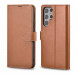 iCarer Haitang Leather Wallet Case - кожен (естествена кожа) калъф, тип портфейл за Samsung Galaxy S22 Ultra (кафяв) 1