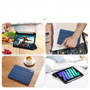 DUX DUCIS Domo Tablet Case - полиуретанов кейс с поставка и отделение за Apple Pencil 2 за iPad mini 6 (2021) (син) 8