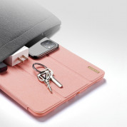 DUX DUCIS Domo Tablet Case - полиуретанов кейс с поставка и отделение за Apple Pencil 2 за iPad mini 6 (2021) (розов) 4