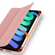 DUX DUCIS Domo Tablet Case - полиуретанов кейс с поставка и отделение за Apple Pencil 2 за iPad mini 6 (2021) (розов) 7
