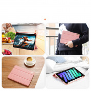 DUX DUCIS Domo Tablet Case - полиуретанов кейс с поставка и отделение за Apple Pencil 2 за iPad mini 6 (2021) (розов) 10
