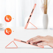 DUX DUCIS Domo Tablet Case - полиуретанов кейс с поставка и отделение за Apple Pencil 2 за iPad mini 6 (2021) (розов) 3