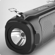 Dudao Wireless Speaker With FM Radio Solar Panel 5W (black) 5