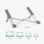 Ugreen Foldable Aluminium Laptop Stand for Laptops - сгъваема алуминиева поставка за MacBook и лаптопи до 17 инча (сребрист) 7