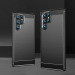 Carbon Soft Silicone TPU Protective Case - силиконов (TPU) калъф за Samsung Galaxy S22 Ultra (черен) 8