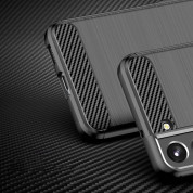 Carbon Soft Silicone TPU Protective Case - силиконов (TPU) калъф за Samsung Galaxy S22 (черен) 3