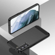 Carbon Soft Silicone TPU Protective Case - силиконов (TPU) калъф за Samsung Galaxy S22 (черен) 7