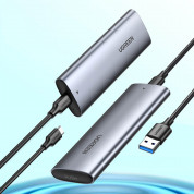 Ugreen USB-C External M.2 SATA SSD USB 3.2 Gen 1 Enclosure - външна кутия с USB-C за M.2 SATA SSD дискове (сив) 12