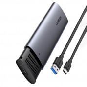 Ugreen USB-C External M.2 SATA SSD USB 3.2 Gen 1 Enclosure - външна кутия с USB-C за M.2 SATA SSD дискове (сив)