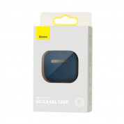Baseus Super Thin Silica Gel Case - силиконов калъф за Apple Airpods 3 (тъмносин) 15