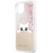 Karl Lagerfeld Liquid Glitter Peek a Boo Case - дизайнерски кейс с висока защита за iPhone 13 (прозрачен) 2