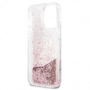 Karl Lagerfeld Liquid Glitter Peek a Boo Case - дизайнерски кейс с висока защита за iPhone 13 Pro Max (прозрачен) 6