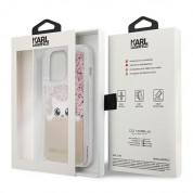 Karl Lagerfeld Liquid Glitter Peek a Boo Case - дизайнерски кейс с висока защита за iPhone 13 Pro Max (прозрачен) 7
