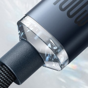 Baseus Crystal Shine USB-C to USB-C Cable 100W (CAJY000701) - здрав кабел с въжена оплетка и бързо зареждане за устройства с USB-C порт (200 см) (черен) 11