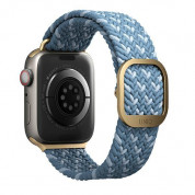 Uniq Aspen Adjustable Braided Band  - текстилна каишка за Apple Watch 38мм, 40мм, 41мм (светлосин) 1