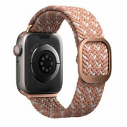 Uniq Aspen Adjustable Braided Band  - текстилна каишка за Apple Watch 38мм, 40мм, 41мм (светлорозов) 1