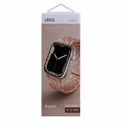 Uniq Aspen Adjustable Braided Band  - текстилна каишка за Apple Watch 38мм, 40мм, 41мм (светлорозов) 3
