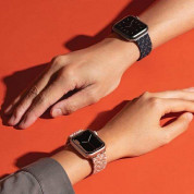 Uniq Aspen Adjustable Braided Band  - текстилна каишка за Apple Watch 38мм, 40мм, 41мм (светлорозов) 2