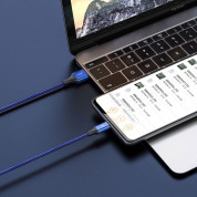 Baseus Rapid 3-in-1 USB Cable (CAJS000003) - универсален USB кабел с Lightning, microUSB и USB-C конектори (120 см) (светлосин) 8