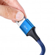Baseus Rapid 3-in-1 USB Cable (CAJS000003) - универсален USB кабел с Lightning, microUSB и USB-C конектори (120 см) (светлосин) 2