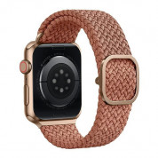 Uniq Aspen Adjustable Braided Band  - текстилна каишка за Apple Watch 38мм, 40мм, 41мм (розов) 1