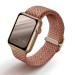 Uniq Aspen Adjustable Braided Band  - текстилна каишка за Apple Watch 38мм, 40мм, 41мм (розов) 1
