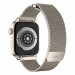Uniq Dante Milanese Magnetic Stainless Steel Band - стоманена, неръждаема каишка за Apple Watch 42мм, 44мм, 45мм, Ultra 49мм (светлозлатист) 2