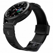Spigen Rugged Band 20mm - хибридна каишка (полимер+карбон) за Samsung Galaxy Watch, Huawei Watch, Xiaomi, Garmin и други часовници с 20мм захват (черен) 3