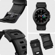 Spigen Rugged Band 20mm - хибридна каишка (полимер+карбон) за Samsung Galaxy Watch 4, Galaxy Watch Active 2, Huawei Watch GT 2 42mm и други (20мм) (черен) 10