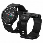 Spigen Rugged Band 20mm - хибридна каишка (полимер+карбон) за Samsung Galaxy Watch 4, Galaxy Watch Active 2, Huawei Watch GT 2 42mm и други (20мм) (черен)