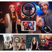 Joyroom Selfie Ring Light 10.2'' - LED лампа с трипод и държач за смартфони (черен) 8