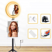 Joyroom Selfie Ring Light 10.2'' - LED лампа с трипод и държач за смартфони (черен) 4