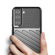 Thunder Rugged TPU Case  - удароустойчив силиконов (TPU) калъф за Samsung Galaxy S22 (черен) 1