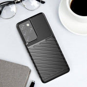 Thunder Rugged TPU Case  - удароустойчив силиконов (TPU) калъф за Samsung Galaxy S22 Ultra (черен) 9
