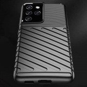 Thunder Rugged TPU Case  - удароустойчив силиконов (TPU) калъф за Samsung Galaxy S22 Ultra (черен) 5