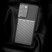 Thunder Rugged TPU Case  - удароустойчив силиконов (TPU) калъф за Samsung Galaxy S22 Ultra (черен) 2