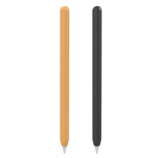 Stoyobe Silicone Pencil Sleeve Set for Apple Pencil 2 (black-orange) (2 pcs.)