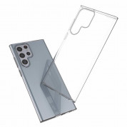 TPU Gel Cover Case - силиконов (TPU) калъф за Samsung Galaxy S22 Ultra (прозрачен) 3