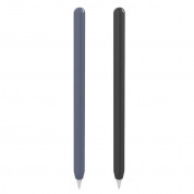 Stoyobe Silicone Pencil Sleeve Set for Apple Pencil 2 (black-dark blue) (2 pcs.)