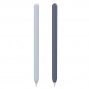 Stoyobe Silicone Pencil Sleeve Set for Apple Pencil 2 (blue-dark blue) (2 pcs.)