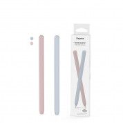 Stoyobe Silicone Pencil Sleeve Set - комплект силиконов калъф за Apple Pencil 2 (розов-син) (2 броя) 6